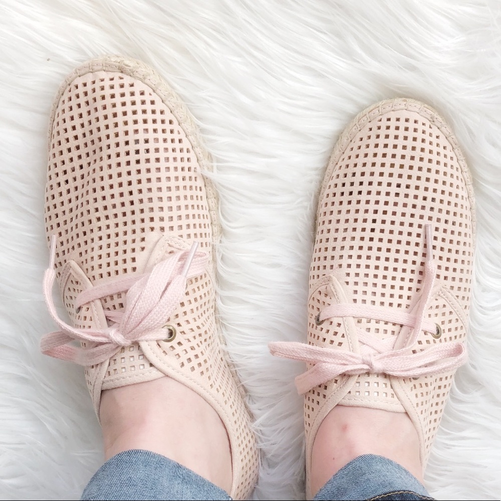 A New Day | Blush Laser Cut Sneakers